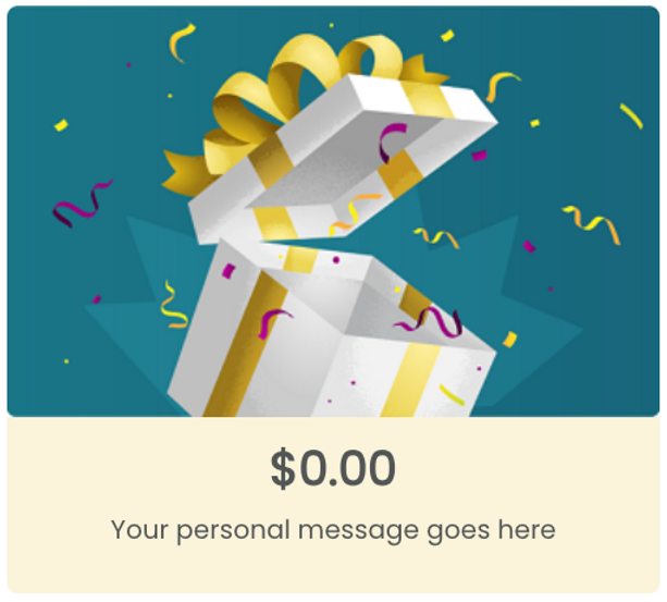 E-Gift Card Personalized Message